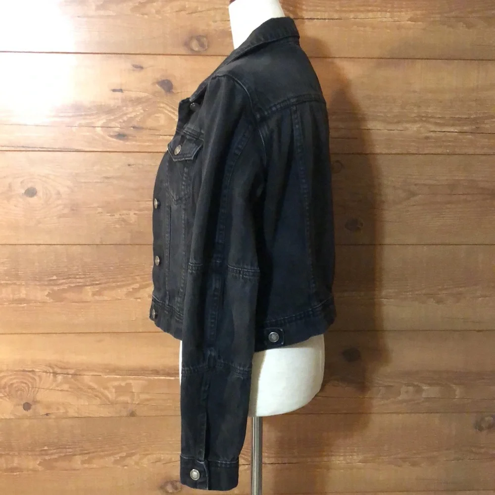 Free People sz XS We the Free Rumors black jean jacket - Picture 4 of 7